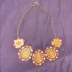 Gold/coral necklace